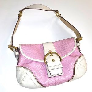 Coach Mini Signature Buckle Flap Handbag